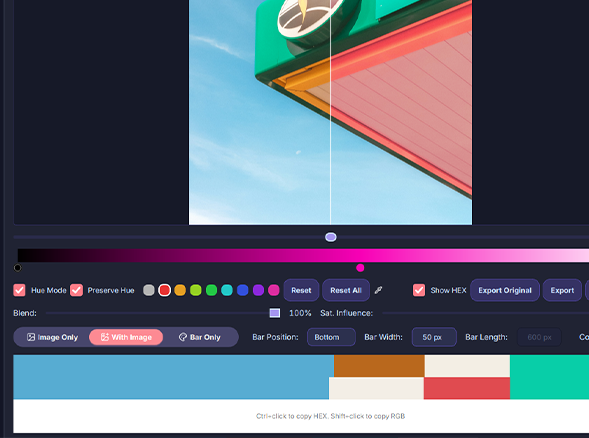 Screenshot: Intuitive coloring workflow